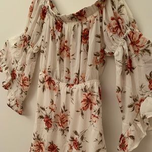 White Floral Blouse